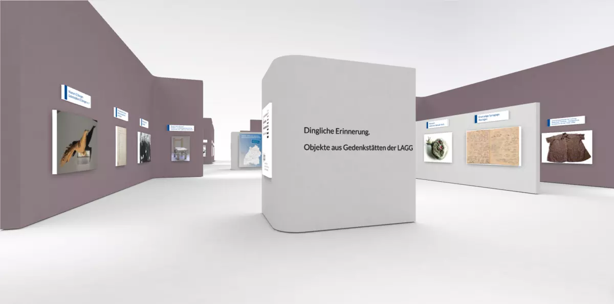 Ein Blick in die virtuell begehbare Ausstellung von LAGG und Lpb BW. Foto: LpB BW